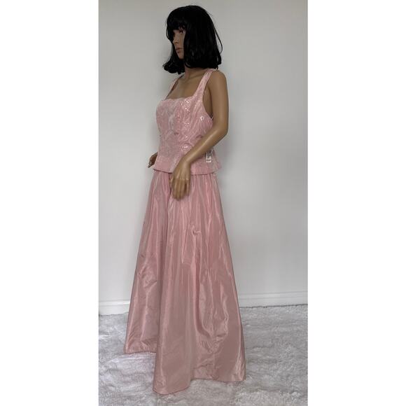 NWT Y2K Zum Zum pink sequin JCPenney Formal Prom Dress Union Made USA large - Picture 5 of 15
